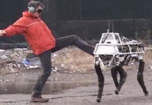 The BigDog under attack